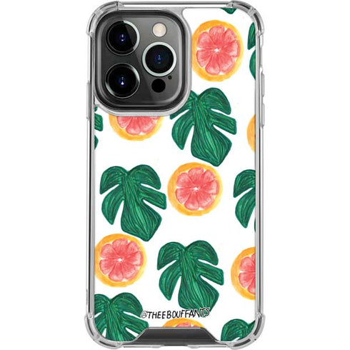 Bouffants and Broken Hearts Tropical Leaves and Citrus iPhone 15 Pro Clear Case